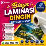 Biaya Laminasi Dingin Meteran Glossy