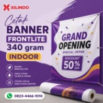 Cetak Banner Frontlite 340 gram Indoor
