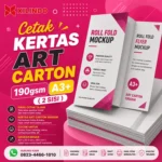 Cetak Kertas Art Carton 190gsm A3+ ( 2 sisi )