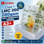 Cetak Kertas LMC 200 Vinyl Transparan Bening A3+