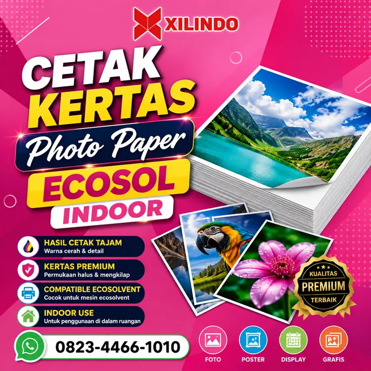 Cetak Kertas Photo Paper Ecosol Indoor Cetak Kertas Photo Paper Ecosol Indoor - Gambar 1