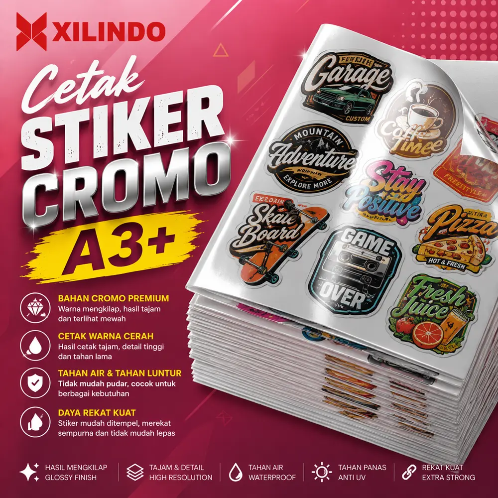 Cetak Stiker Cromo A3+ Cetak Stiker Cromo A3+ - Gambar 1