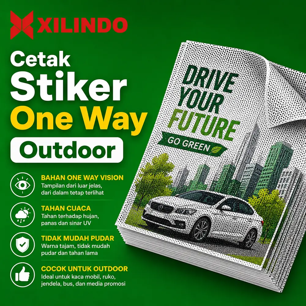 Cetak Stiker OneWay Outdoor Cetak Stiker One Way Outdoor - Gambar 1