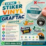 Cetak Stiker Vinyl Merek Graftac Indoor