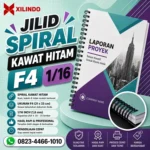 Jilid Spiral Kawat Hitam F4 1/16