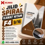 Jilid Spiral Kawat Hitam F4 9/16