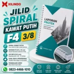 Jilid Spiral Kawat Putih F4 3/8