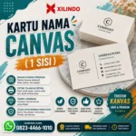Kartu Nama Canvas ( 1 sisi )