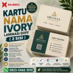 Kartu Nama Ivory Laminasi Doff ( 2 sisi )