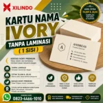 Kartu Nama Ivory Tanpa Laminasi ( 1 sisi )