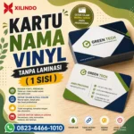 Kartu Nama Vinyl Tanpa Laminasi ( 1 sisi )