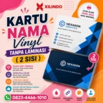 Kartu Nama Vinyl Tanpa Laminasi ( 2 sisi )