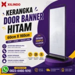 Kerangka Door Banner Hitam 60cm X 160cm
