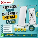 Kerangka Mini X-Banner Hitam A3
