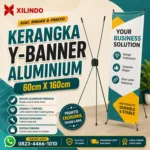 Kerangka Y-Banner Alumunium 60cm X 160cm