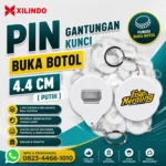Pin Gantungan Kunci Buka Botol 4.4 cm ( putih )