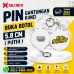 Pin Gantungan Kunci Buka Botol 5.8 cm ( putih )