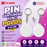 Pin Gantungan Kunci Polos 4.4 cm ( putih )