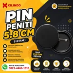 Pin Peniti 5.8 cm ( hitam )
