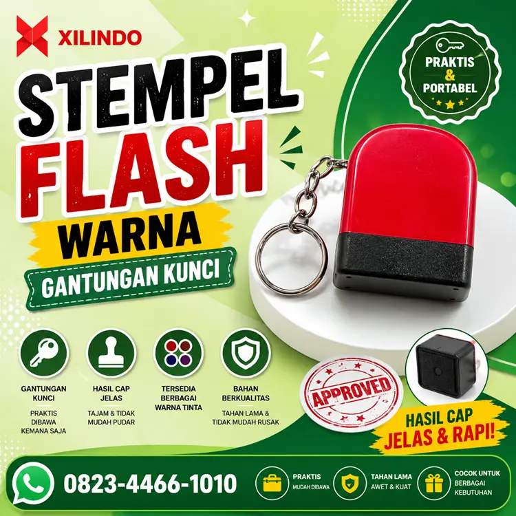 Stempel Flash Warna Gantungan Kunci Stempel Flash Warna Gantungan Kunci - Gambar 1