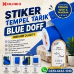 Stiker Tempel Tarik Blue Doff