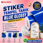 Stiker Tempel Tarik Blue Glossy
