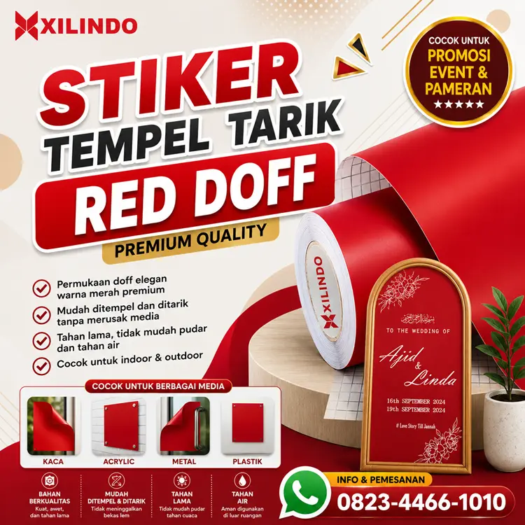 Stiker Tempel Tarik Red Doff Stiker Tempel Tarik Red Doff - Gambar 1