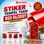 Stiker Tempel Tarik Red Glossy